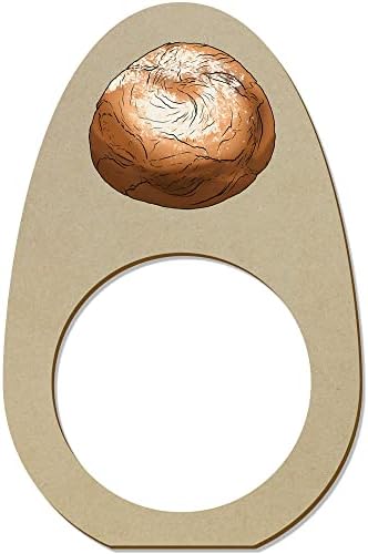 Azeeda 5 x 'Crusty pob' дрвени прстени/држачи на салфета