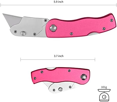 Диспечер, преклопување на алатка за нож за нож, не'рѓосувачки челик, пластична рачка заменлива заменлива занаетчиска секач за занаетчиски