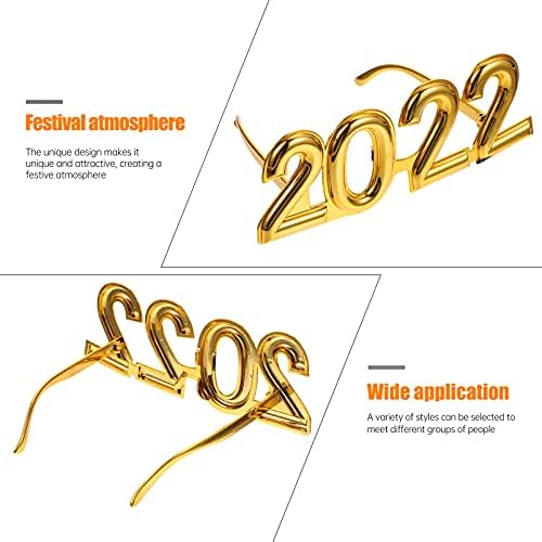 Воркул сина забава ги снабдува 4 парчиња 2022 очила Нова Година на забави за сонце Смешни очила за очила Новина за очила за 2022 година за Нова