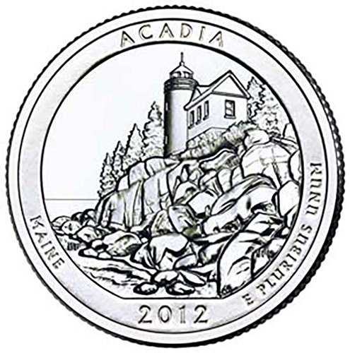 2012 година Сребрен доказ Акадија Мејн Национален парк НП четвртина избор нециркулирана американска нане