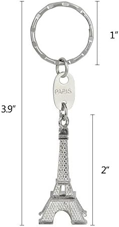Baotongle 15pcs Ајфелова кула клучеви, париз Ајфелова кула клучеви 3-Д клучни прстени француски сувенири ретро украсување симпатична прекрасна