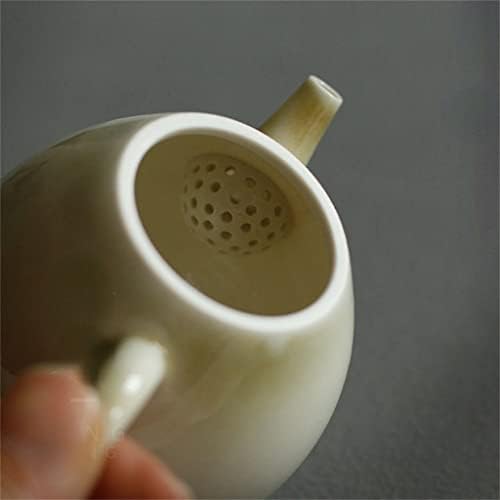 Дебела 200 мл ретро сива застаклена керамичка чајничка мала единечна тенџере кунг фу чај со филтер чај чајник