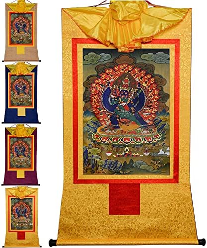 Гандана Јамантака, тибетанска Танга сликарска уметност, будистичка брокада на Танга, таписерија на Буда со свиток