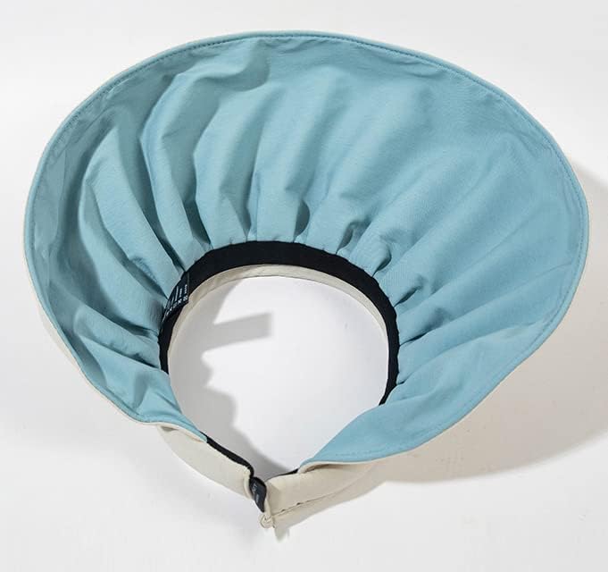 Сонцето визир капи за жени, 2 во 1 широко распространетост на шапката за преклопување на школка