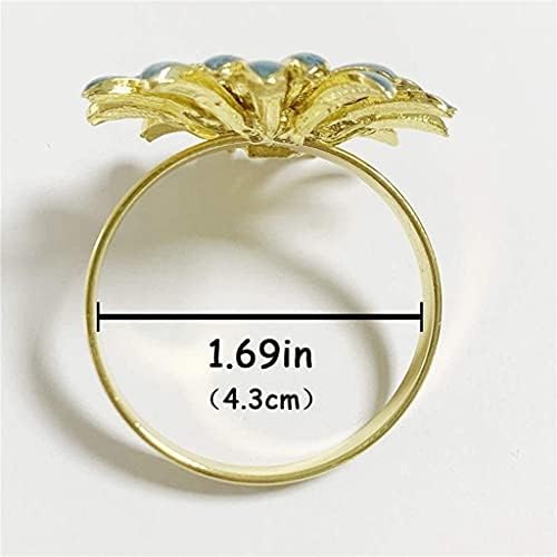 Прстен на салфетка Cujux 4 парчиња симпатична држач за салфетка прстен украс за свадбена декорација на салфетка прстен (боја: а, големина
