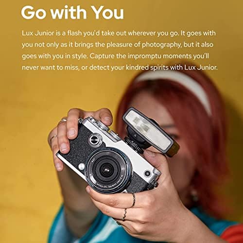 GODOX Lux Јуниор Speedlite Ретро Камера Блиц, GN12, 6000K CCT A/M Flash Режим, 28mm Фокусна Должина Компатибилен Со Канон,Никон,Sony,