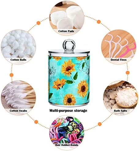 Inewgogo сончогледот Teal 2 пакет памук, памук, држач за држач за топка, организатор за распрскувач пластични памучни влошки