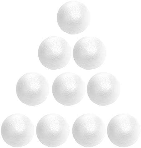 Pretyzoom 20 парчиња занаетчиски топки од пена бели полистирен занаетчиски топки топки тркалезни сфери форми фигура на торта топер за уметнички