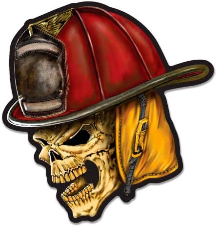 GT графички пожарникар череп - водоотпорна декларација Винил налепница