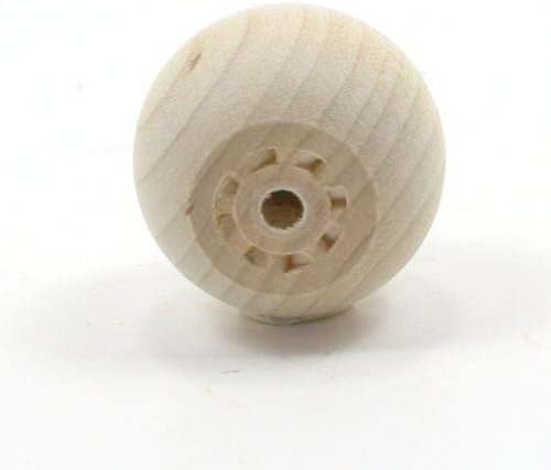 MyLittlewoodShop - PKG од 100 - топка со рамен дно - 1-1/4 инчи во дијаметар со 3/4 инчи рамен недовршено дрво