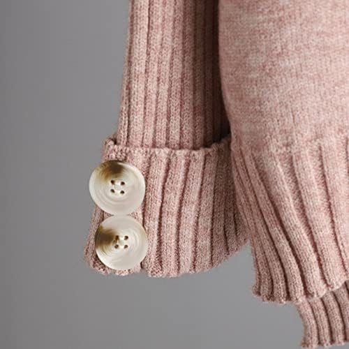 Women'sенски плетен сет есен и зимски плетење џемпер за џемпери со високи џемпери со јака со долги нозе панталони жени 2 парчиња облеки