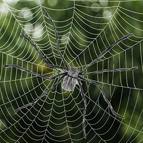 Абоофан Пуро Плиш застрашувачки гигант пајаци за Ноќта на вештерките лажни големи пајаци влакнести пајаци за затворен и отворено прогонувана