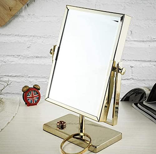 Mimror Makeup Migror Shapup Vanity Mirror, десктоп двострана квадратна убавина огледало 2x зголемување козметичко огледало 360