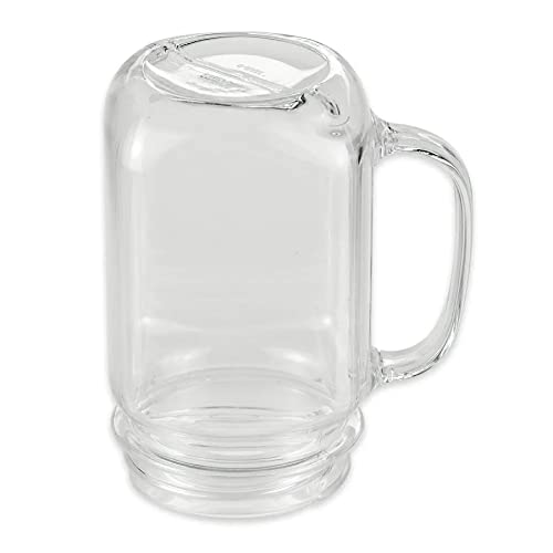 Г. Е. Т. Мас-3-КЛ-ЕК Пластични Мејсон Тегли За Пиење Чаши Со Рачки, 16 Унца, Јасно