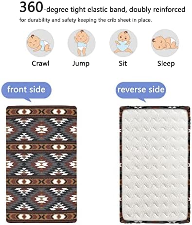 Ацтеките со тематски опремени мини чаршафи, преносни мини креветчиња за кревет