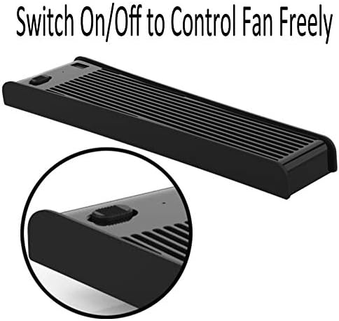 Пандарен вентилатор за ладење за Sony PlayStation 5, USB надворешен ладилник 3 вентилатор за PS5 Digital Edition & Ultra HD видео