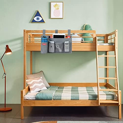 Зафит висина кревети од кревет, организатор за складирање во кревет за списание, телефон, далечински управувач