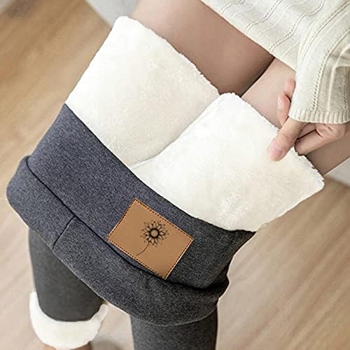 Iius Fleece ги постави хеланките за жени зимски топли термички хеланки со високи половини затегнати панталони панталони за тренингот Шерпа