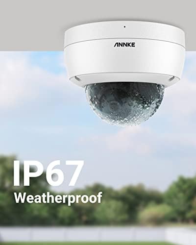 Annke 12MP 32 Channel NVR POE Security Camera Camera Systems, 32CH H.265+ NVR со 3TB HDD, 24PCS 8MP IP DOME камери на отворено со аудио, откривање