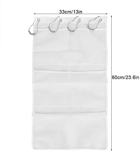 Аухкс торба за туширање, протабилна торба за туширање со 6 џебови дизајн за складирање на детски играчки или други мали предмети за домашна бања