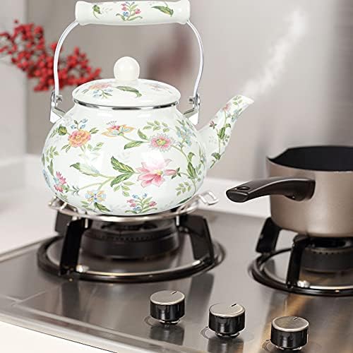 Јардве чај котел отпорни на задебелен шпорет/мал котел: свиркање на гас. Со боја кинеско чајнички чајници, античка зелена грнчарија топла