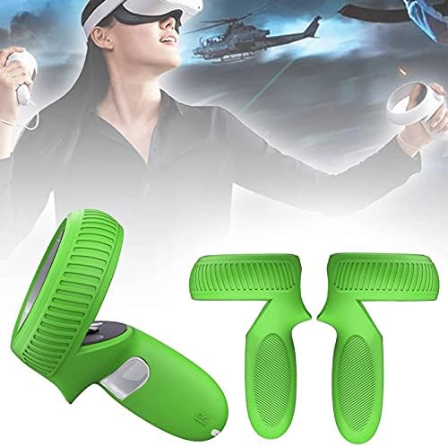 Nanyaciv Silicone VR Controller Cover, Силиконски заштитен случај компатибилна VR рачка, рачка за контролори за трајни на слушалки за VR со лизгање
