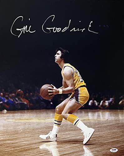 Гејл Гудрих потпиша 16х20 Лос Анџелес Лејкерс Фото ПСА/ДНК холограм - Автограмирани НБА фотографии
