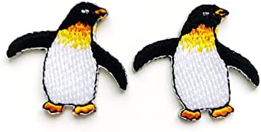 PL сет од 2 мали. Мини пингвин симпатичен цртан филм шие железо на везена апликација знак знак закрпи костум за облека