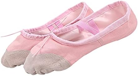 Абаодам 1 пар единствена балетски танцувачки чевли балетски чевли крст еластичен бенд танцување гимнастика јога чевли за деца тренинг перформанси