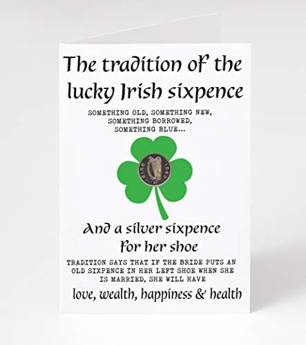 Ирска Монета И Картичка На невестата | Традиција Од Шест Пени | Нешто Старо, Нешто Ново, Нешто Позајмено, Нешто Сино и Шестпени
