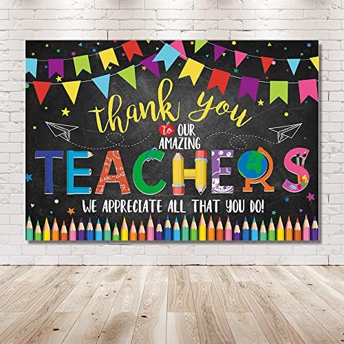 Mehofond 7x5ft Ви благодариме на наставниците за да ги почитувате наставниците за благодарност на наставниците Денот на забави Декорации