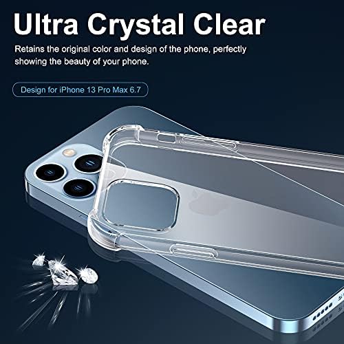 Migeec за iPhone 13 Pro Max Clear Case Shockprouse Телефонски Капак Заштитна Телефонска Кутија за Iphone 13 Pro Max, 6,7 инчи