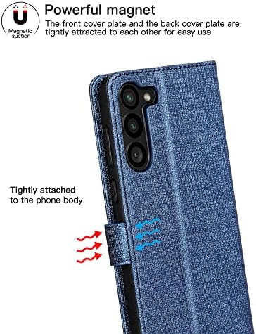 Фолуу За Samsung Galaxy S23 Плус Паричник Случај, Pu Кожа Флип Фолио со [Shockproof Tpu Внатрешен Случај], Kickstand Картичка Слотови