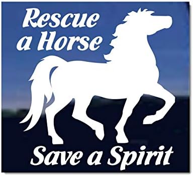 Спаси коњ Зачувај налепница за приколка со духовен коњски приколка со винил