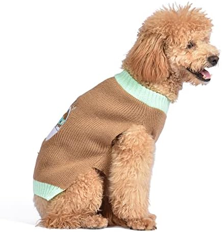 Војна на Starвездите за домашни миленици Мандалоријанскиот џемпер за кучиња, екстра мал | Џемперот Мандалоријан и Грогу за кучиња