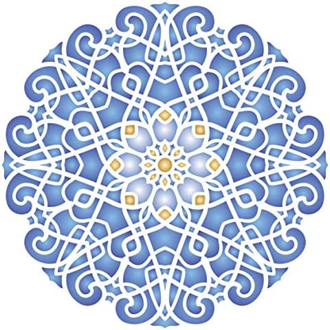 Геометриска матрица, 14 x 14 инчи - арапски исламски мозаик мандала дизајн матрици Шаблон за сликање