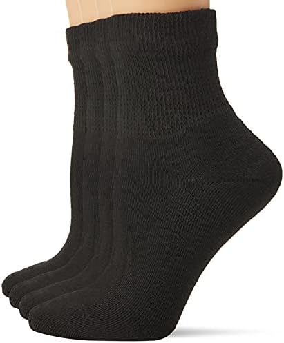 ПЕДС женски дијабетични четвртини чорапи со необврзувачки врв и перница 4 пара