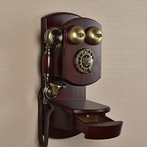 SJYDQ Retro Rotary Dial Phone Antique Wired Continental Telephone Thone Decoration
