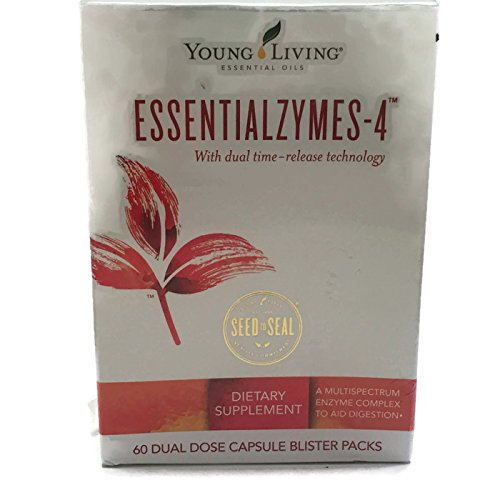 Капсули со двојна доза на Essentialzymes-4 60 од есенцијални масла од млади живи