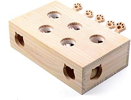 Raxinbang фидери ја надградија играчката за мачки со хрчак со миленичиња со пет дупки со стаорци со стаорци со пет дупки, изгребана залак интерактивна/едукативна играч?
