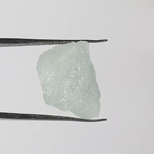 8,35 КТ. Исцелување кристално чист аквамарин груб скапоцен камен суров лековит камен за јога, медитација, чистење на аура GA-769