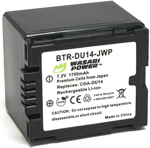 Батерија за напојување Wasabi за Panasonic CGA-DU12, CGA-DU14, VW-VBD120, VW-VBD140