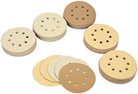 Sander Sandpaper 100pc 5 инчи 125 mm тркалезни дискови за пескарење тампон за мелење Подлога за мелење Пол 60 80 120 150 220 Грит