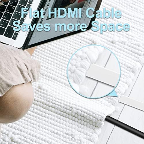 Постта рамен HDMI кабел 30 стапки 4K HDMI2.0 Кабел Поддршка 4K, 3D, 1080P, Ethernet, Audio Return