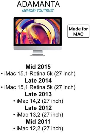 Адаманта 32GB Apple Меморија НАДГРАДБА DDR3/DDR3L 1600MHz PC3L - 12800 SODIMM Компатибилен За Средината На 2015 Мрежница 5k, Крајот На 2014 Ретина 5k, Крајот На 2013, Крајот На 2012, Средината 2011 iMac