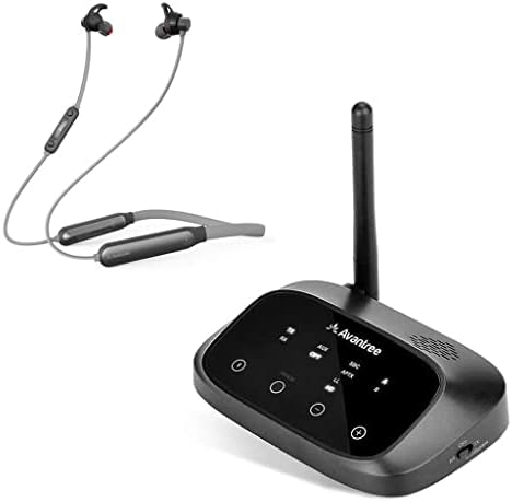 Avantree Оаза Плус &засилувач; NB18 Пакет-Bluetooth Предавател &засилувач; Вратот Слушалки ЗА ГЛЕДАЊЕ ТЕЛЕВИЗИЈА Со Звучна Лента Помине