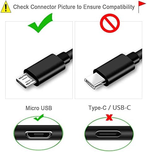 5 стапки Дополнителен адаптер за долги адаптер за наизменична струја за Freestyle Libre Reader Charger Direct Micro USB кабел за кабел [UL