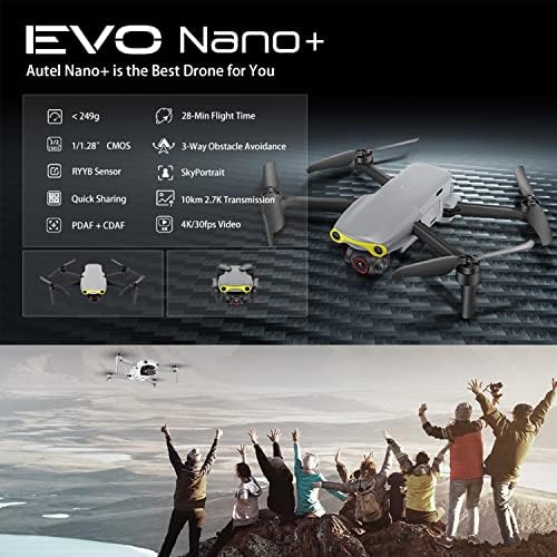 Autel Robotics Evo Nano Plus More Combo -249G Ultralight Loadable со 4K Ryyb Pro камера ,, 28 минути време на летање, 3 -оски гимбал