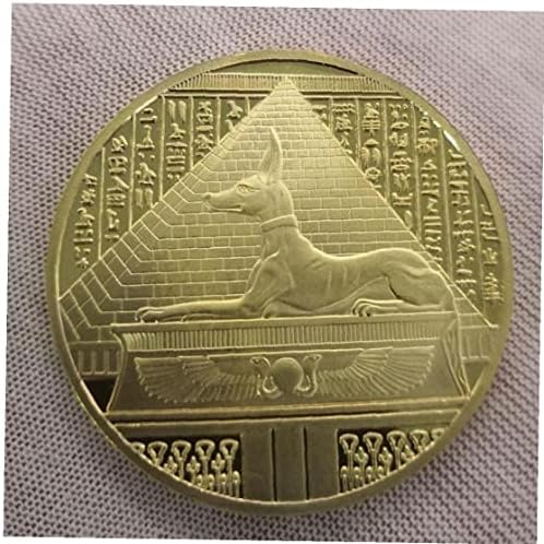Зонстер 1пц Позлатен Египет Заштитник На Смртта Анубис Монета Копија Монети Египетски Комеморативни Монети Колекција Подарок