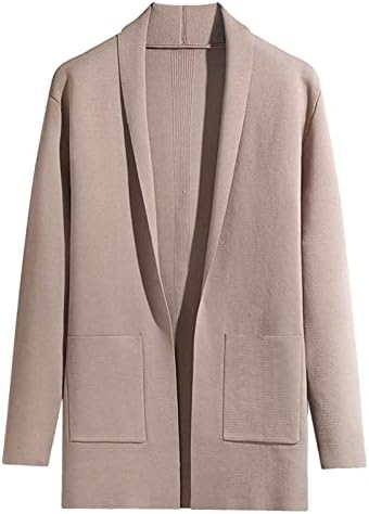 Менс модна слободно време со цврста волна плетење разноврсен долг ракав со долг стил кардиган палто за големина на палто